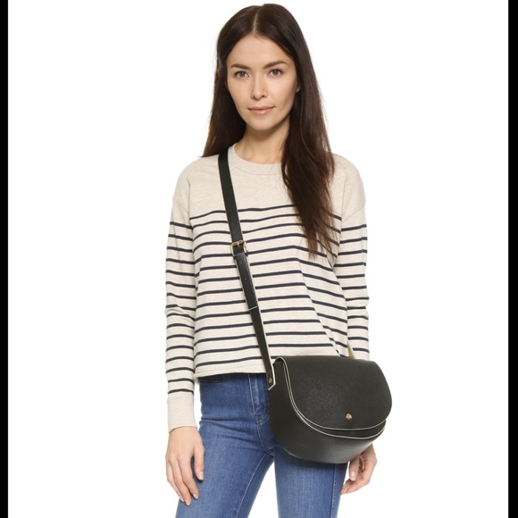 Deux Lux black Alfie canvas saddle messenger bag - Picture 9 of 9